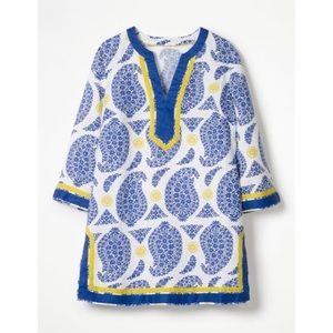 Boden Blue and Yellow Tunic Top